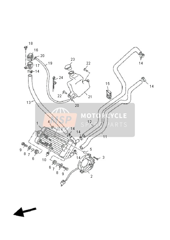 Yamaha YP125RA X-MAX 2011 Radiator & Slang voor een 2011 Yamaha YP125RA X-MAX